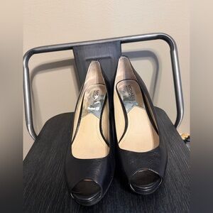 Michael Kors Elegant Black Peep Toe Heels Sz 8